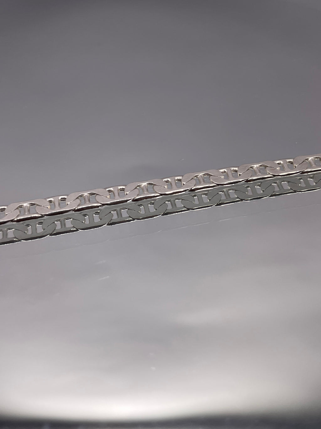 Italian Silver Dainty Mariner Link Bracelet