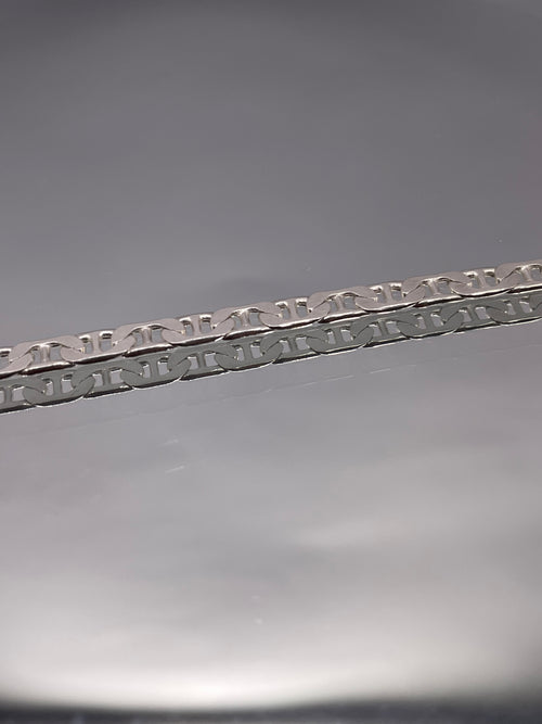 Italian Silver Dainty Mariner Link Bracelet