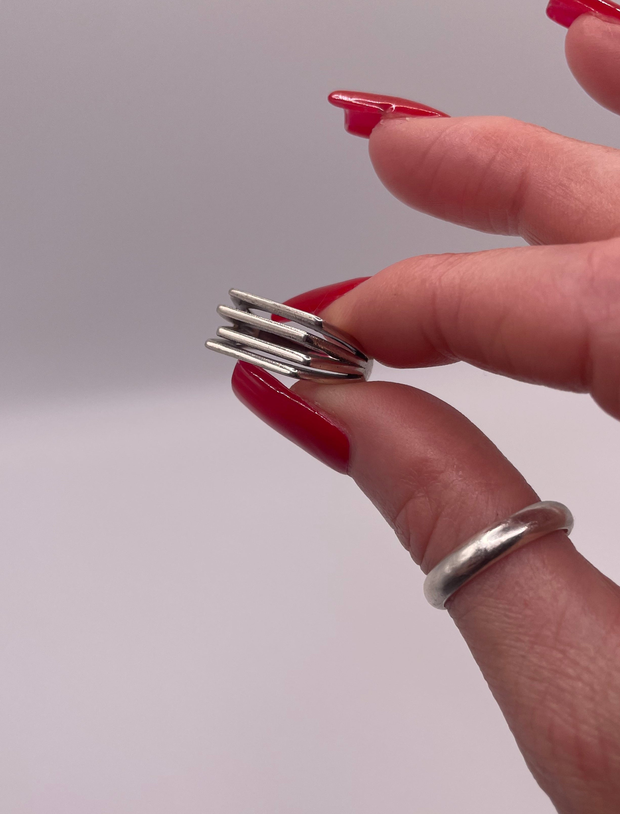 Sterling Silver Cage Ring