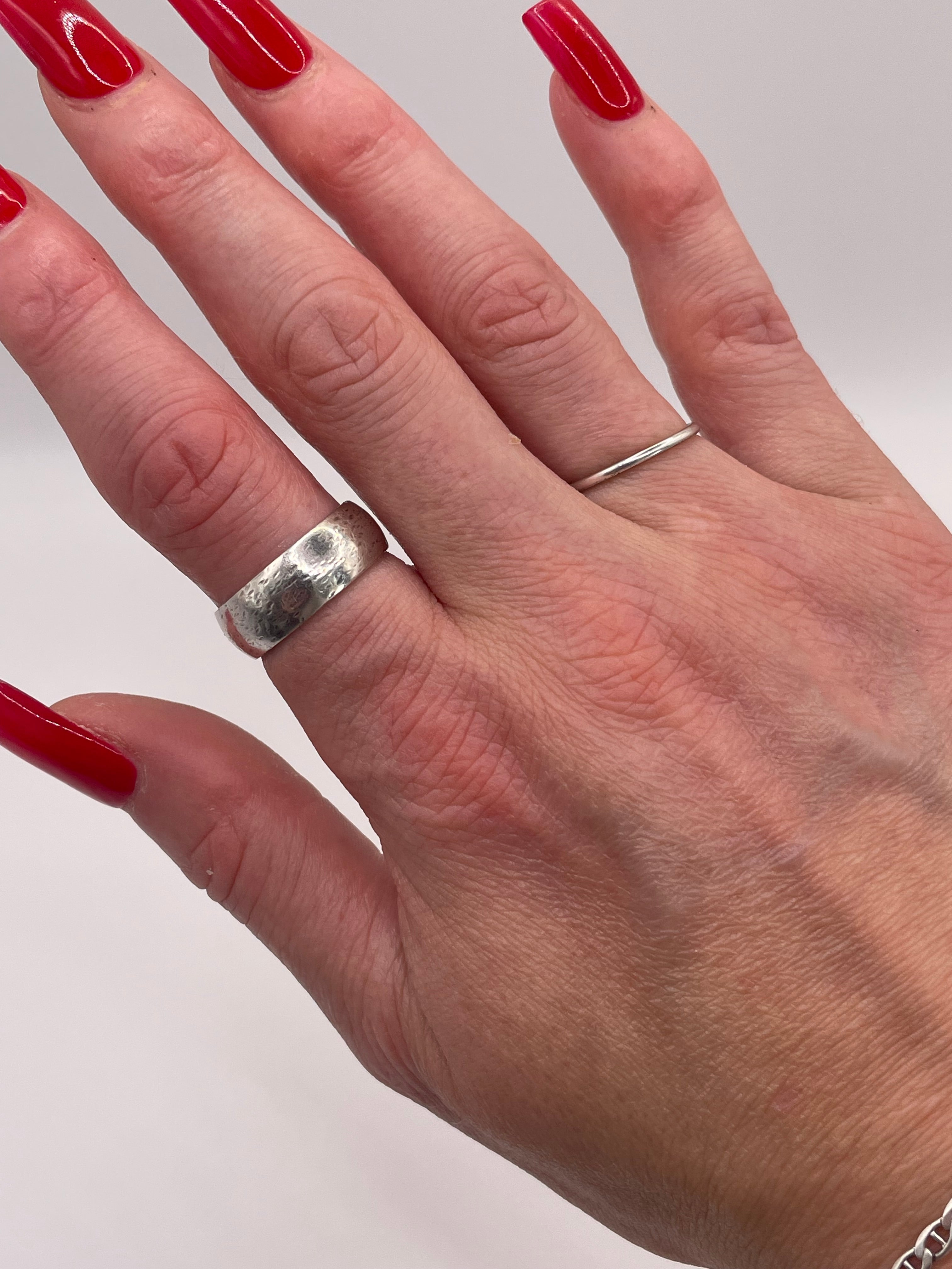 Wide Sterling Silver Band