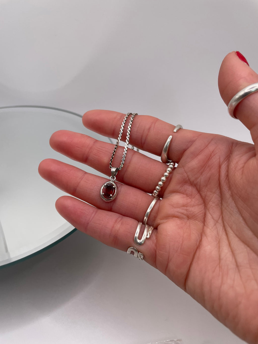 Solo Garnet Necklace