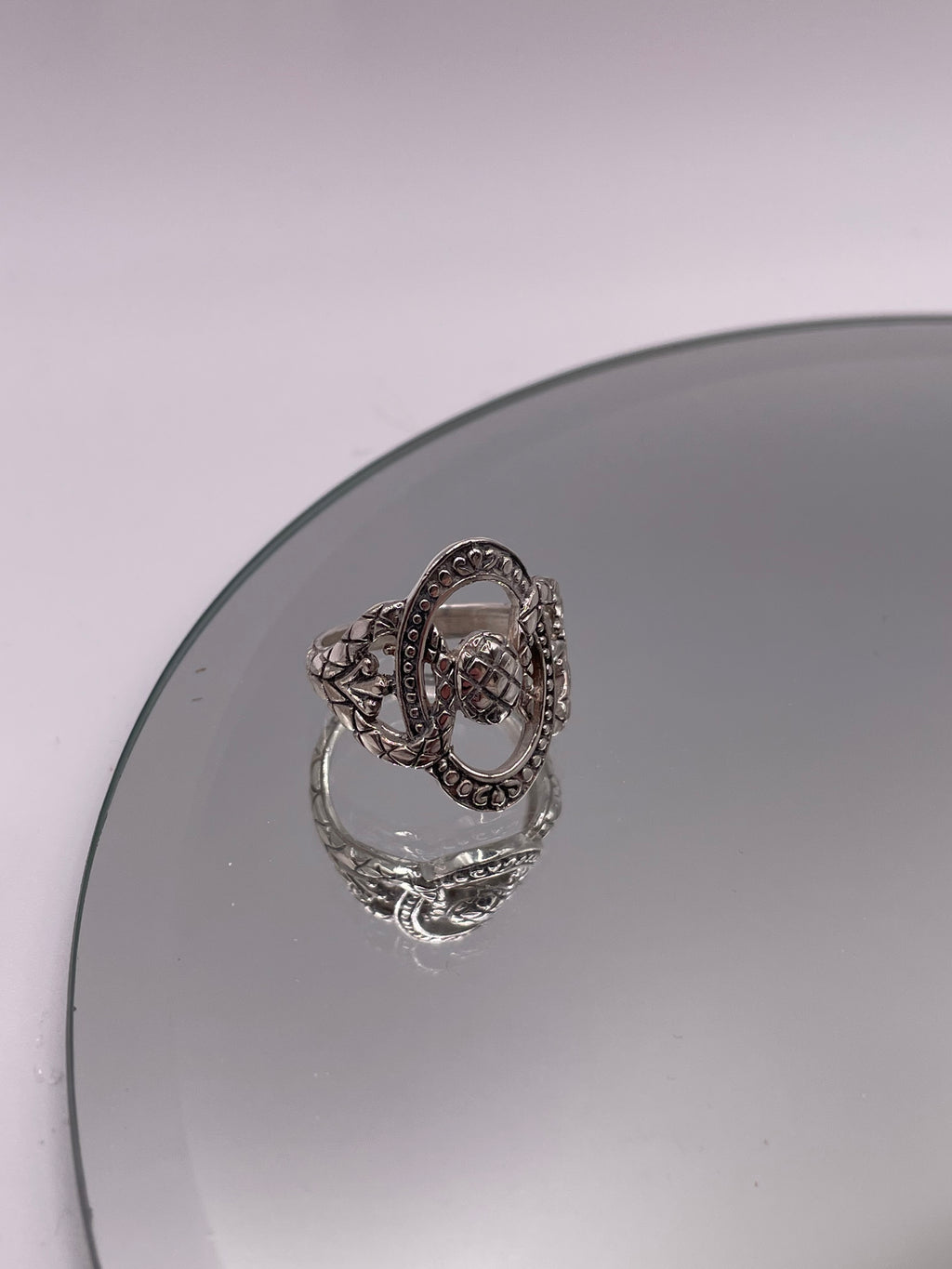 Sterling Silver Ornate + Abstract Statement Ring