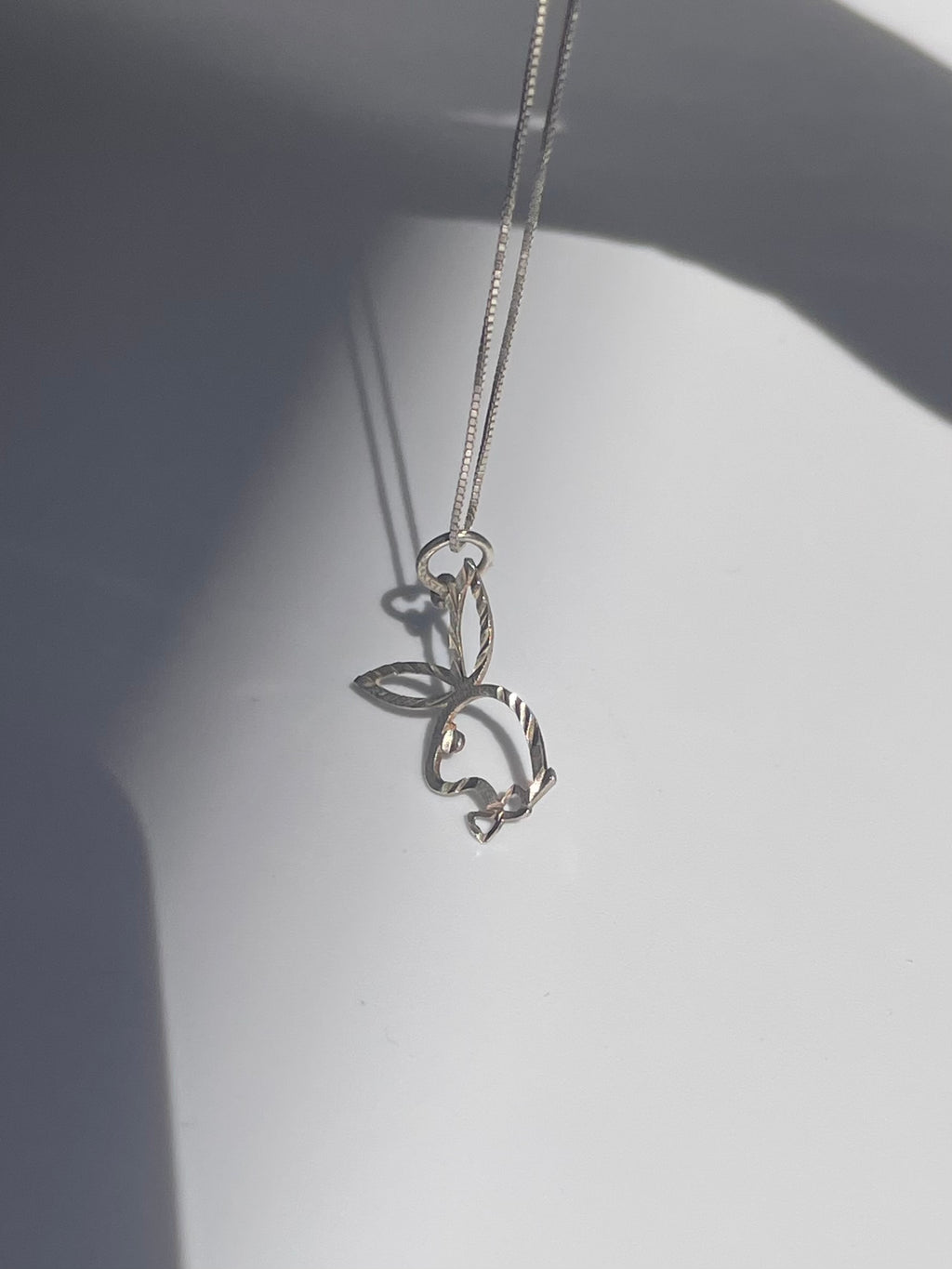 Sterling Silver Playboy Bunny Pendant Necklace
