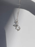 Sterling Silver Playboy Bunny Pendant Necklace