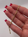 Gold Plated Sterling Silver Figaro Chain Bracelet