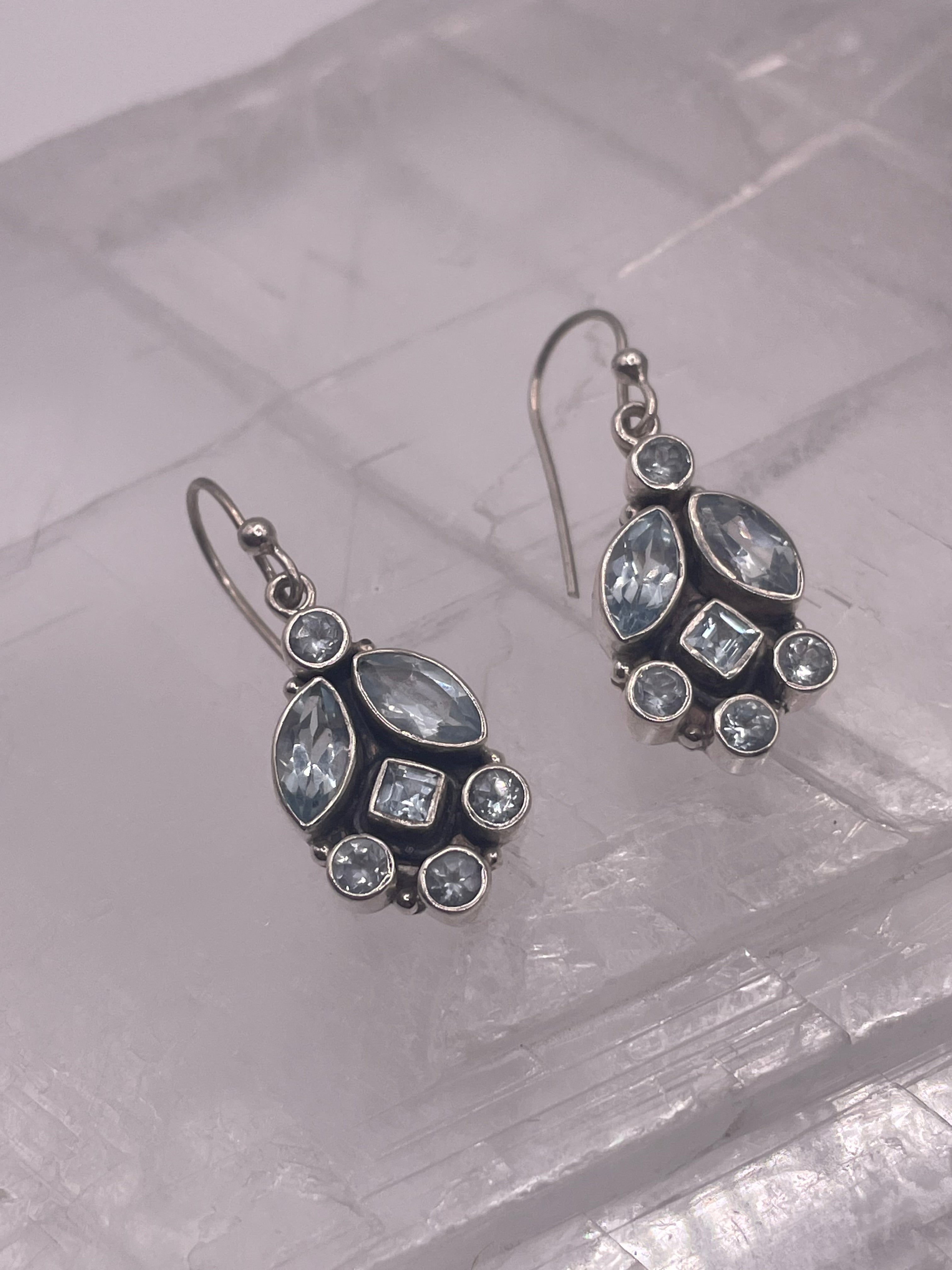 Topaz Cluster Drop Earrings