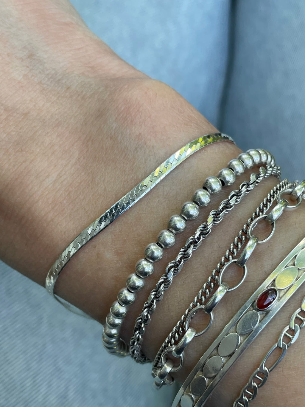 Vintage Sterling Silver Chain Bracelet