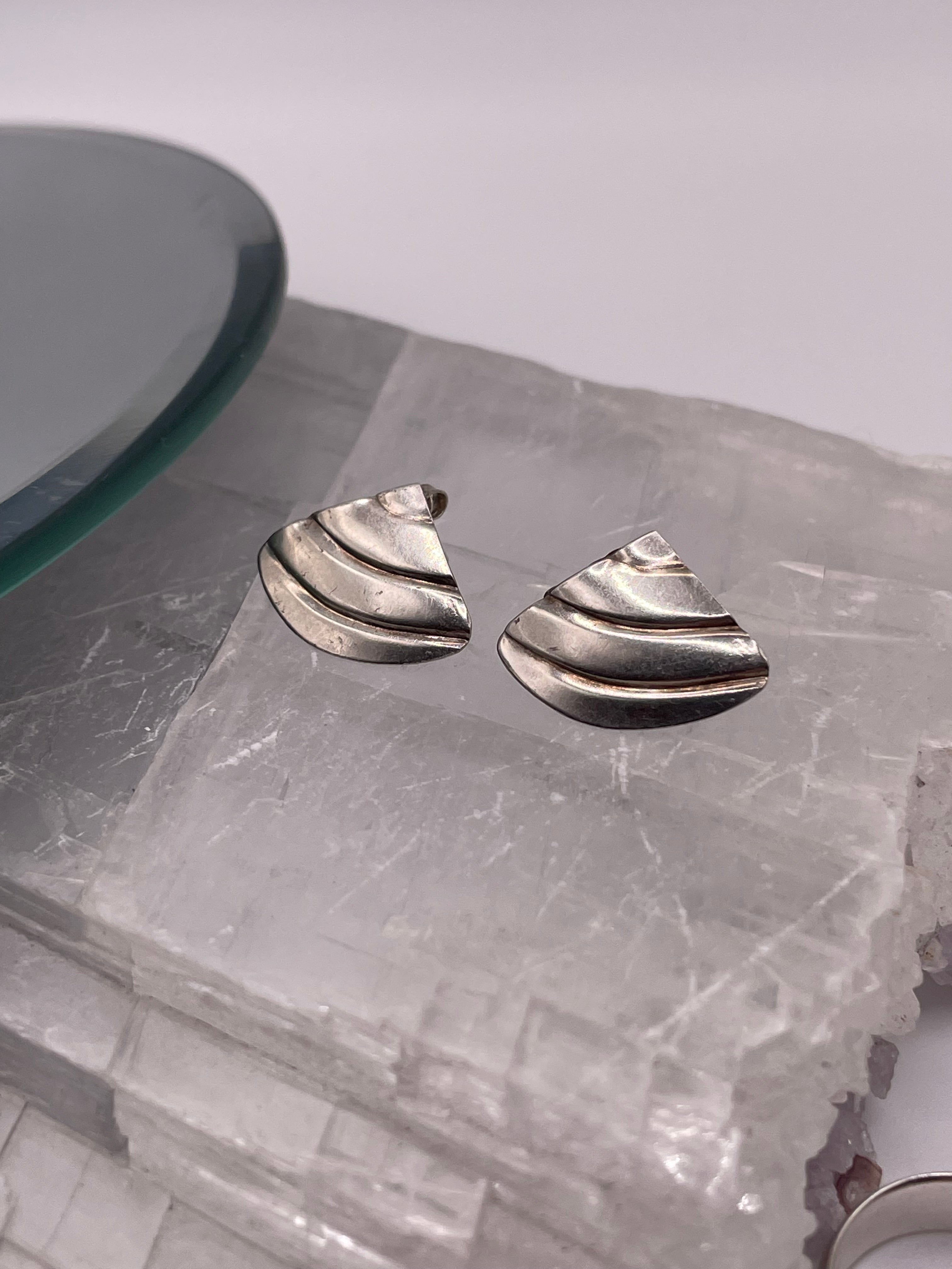 Sterling Silver Dainty Shell Earrings
