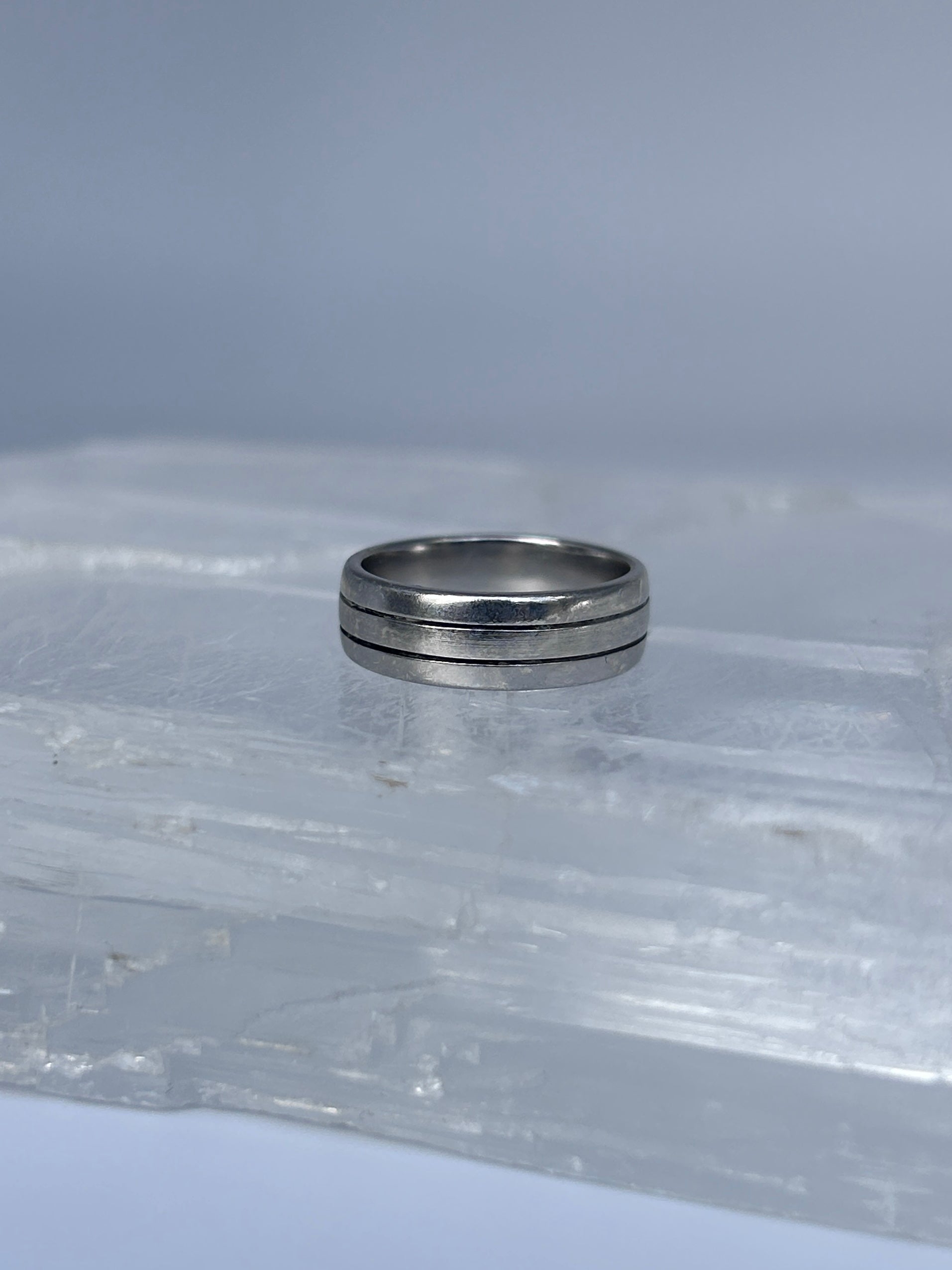 Sterling Silver Triple Band Minimal Stacking Ring