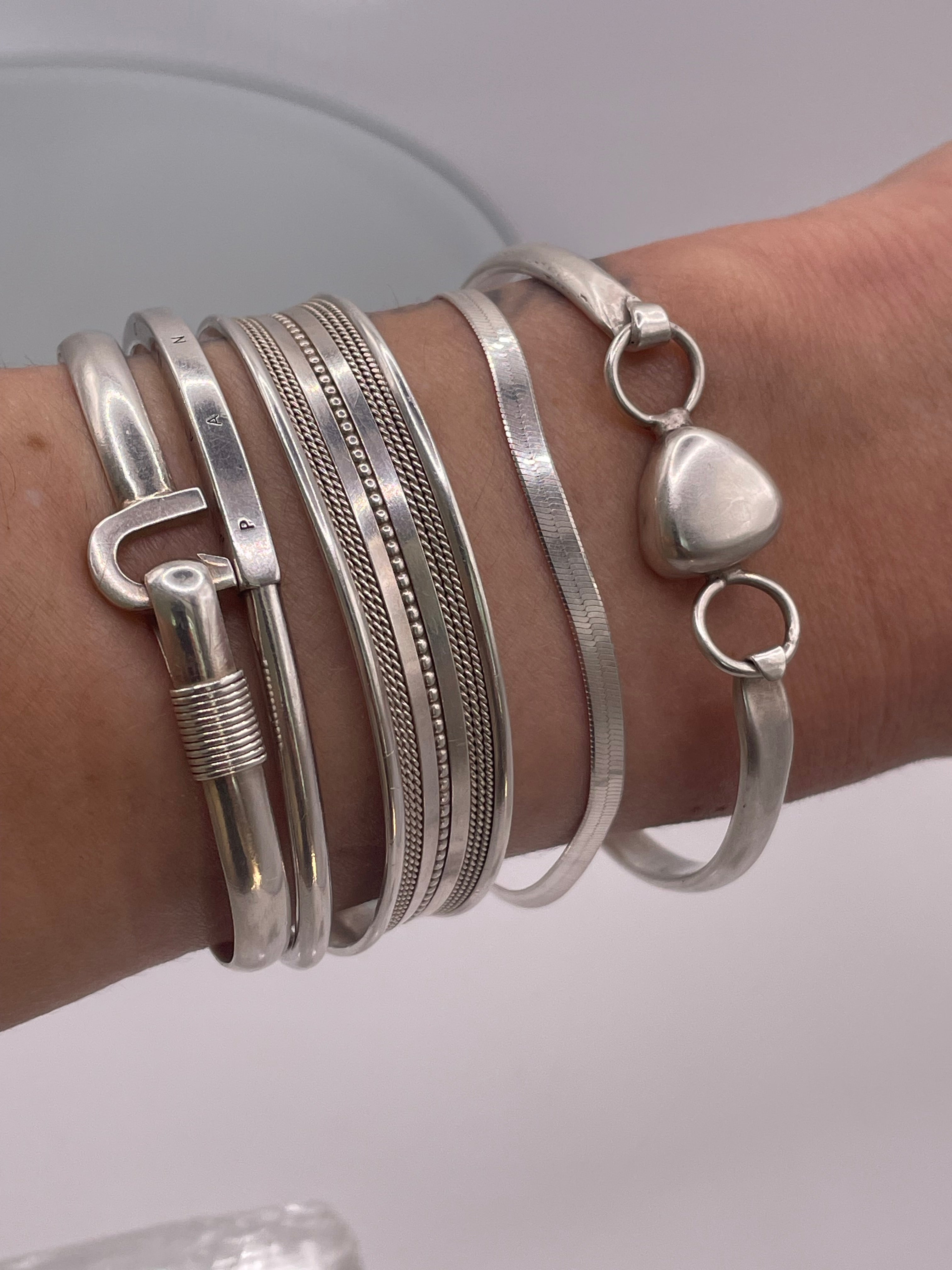 Italian Silver Minimal Herringbone Chain Bracelet