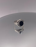Sterling Silver Onyx Ring Oval Signet