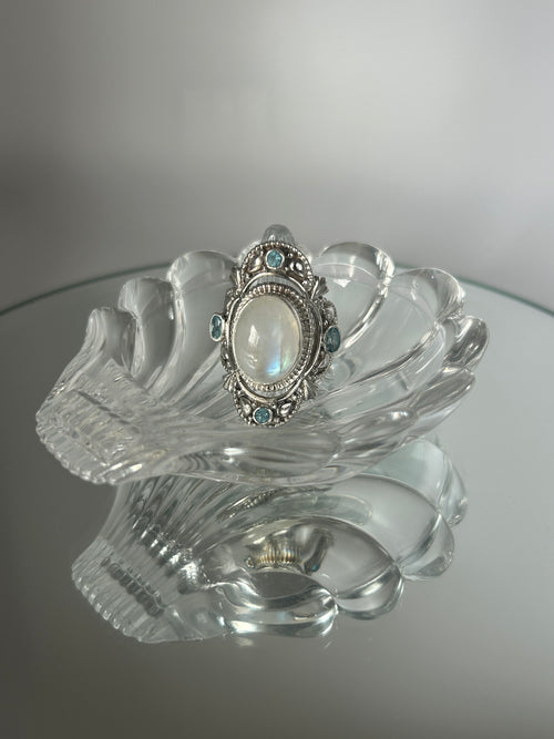 Crystal Ring Holder Dish Vintage Shell Design
