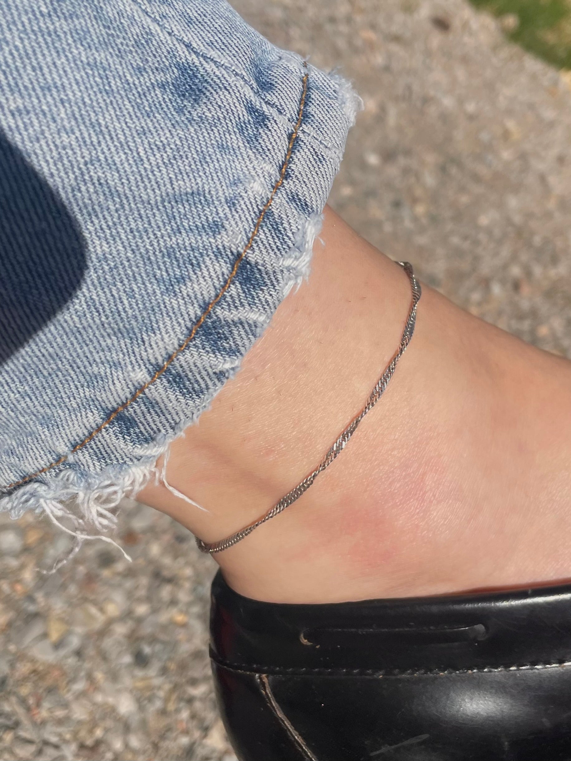 Small Twisted Chain Anklet