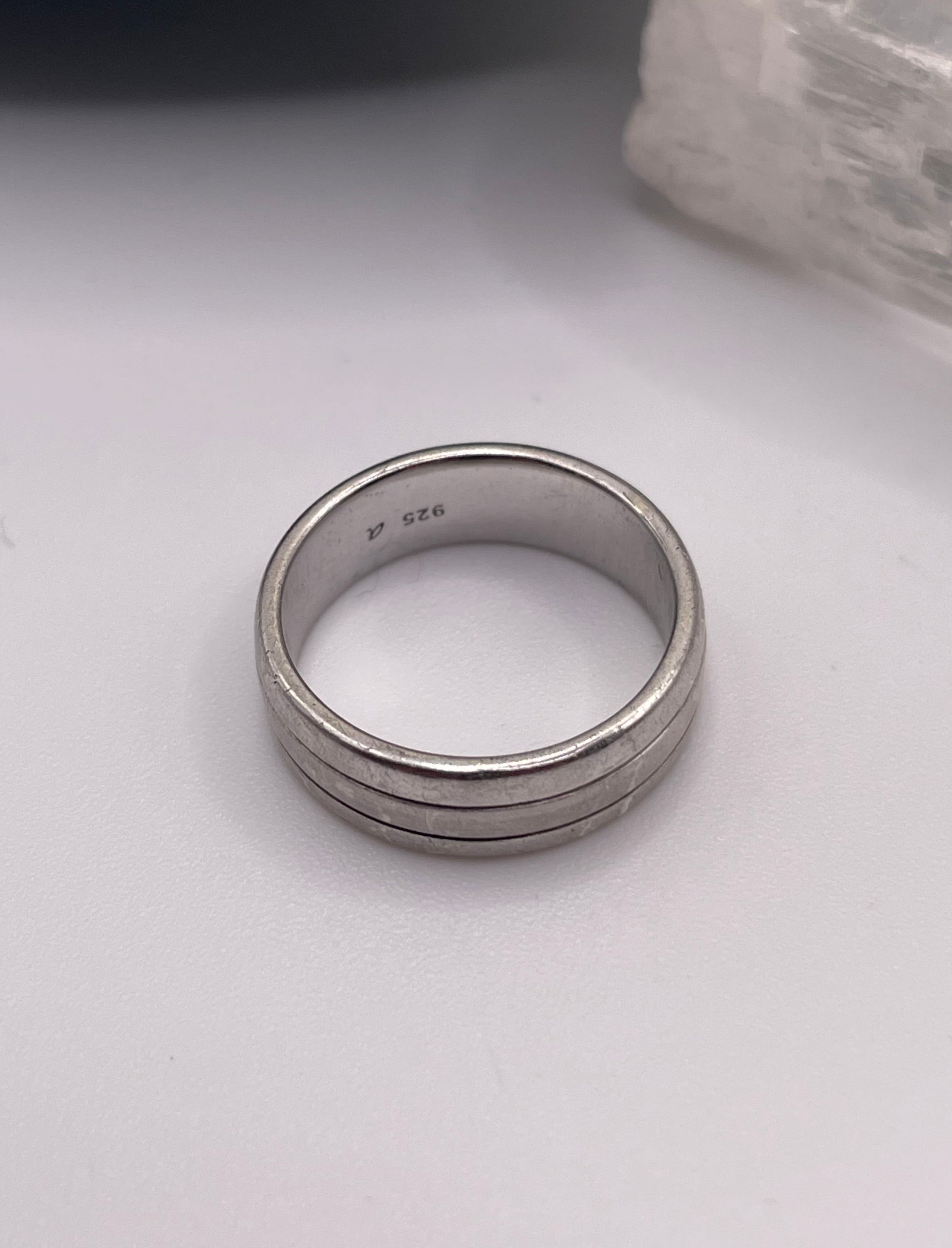 Sterling Silver Triple Band Minimal Stacking Ring