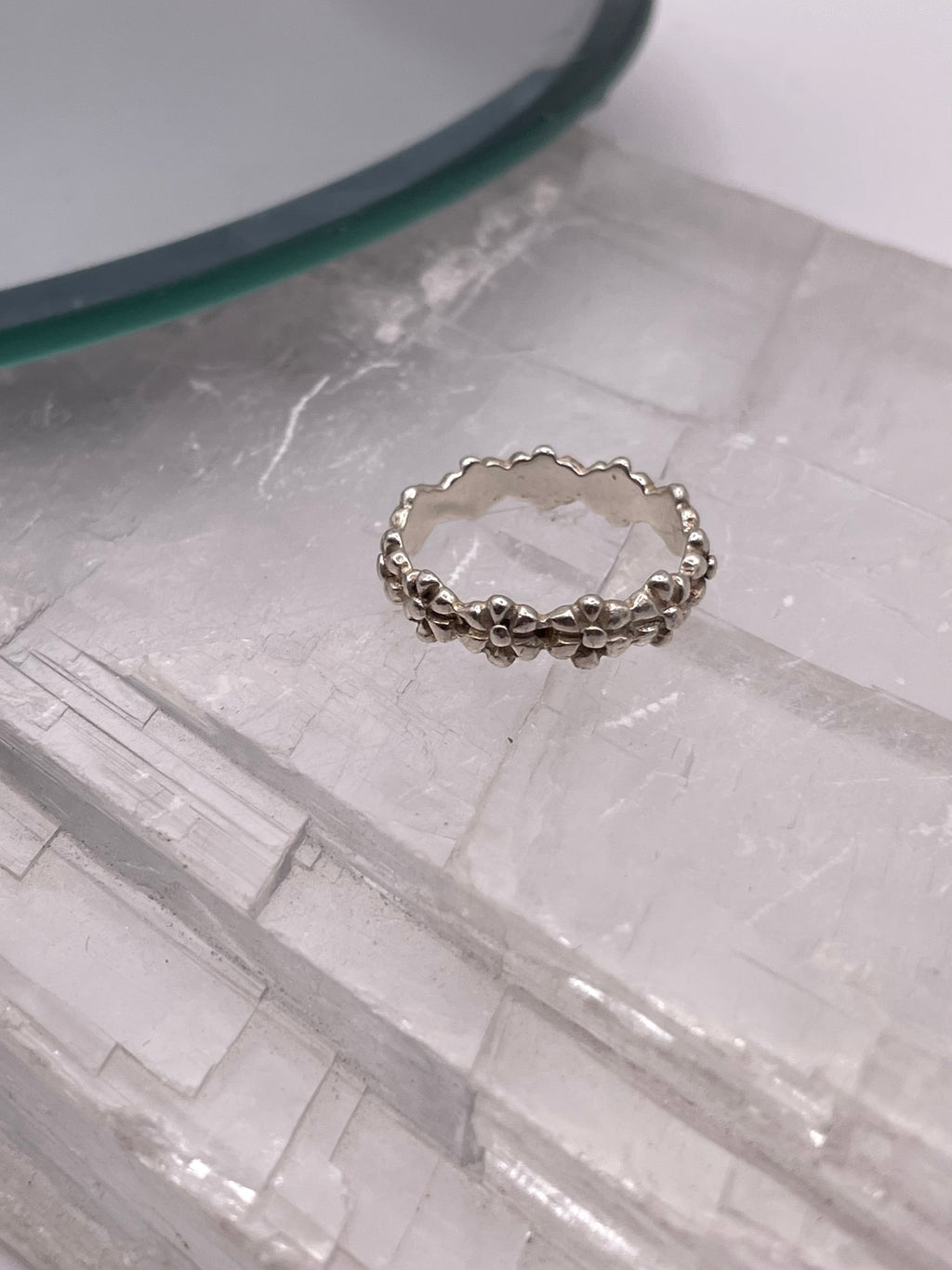 Sterling Silver Daisy Stacking Ring