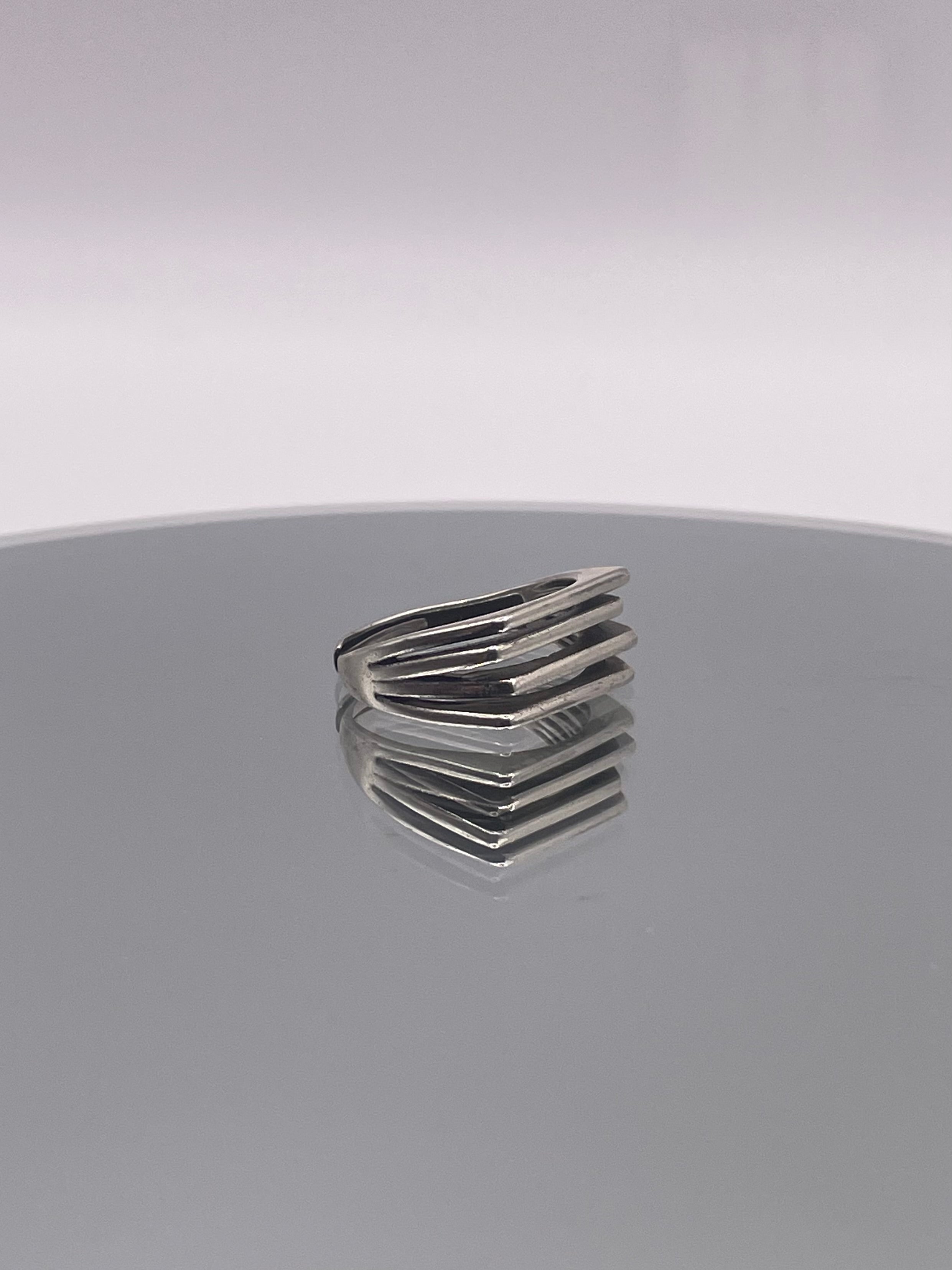 Sterling Silver Cage Ring