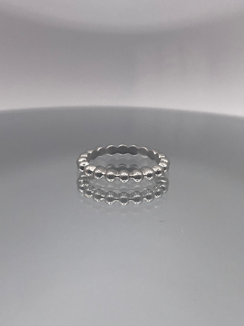 Sterling Silver Beaded Stacking Ring