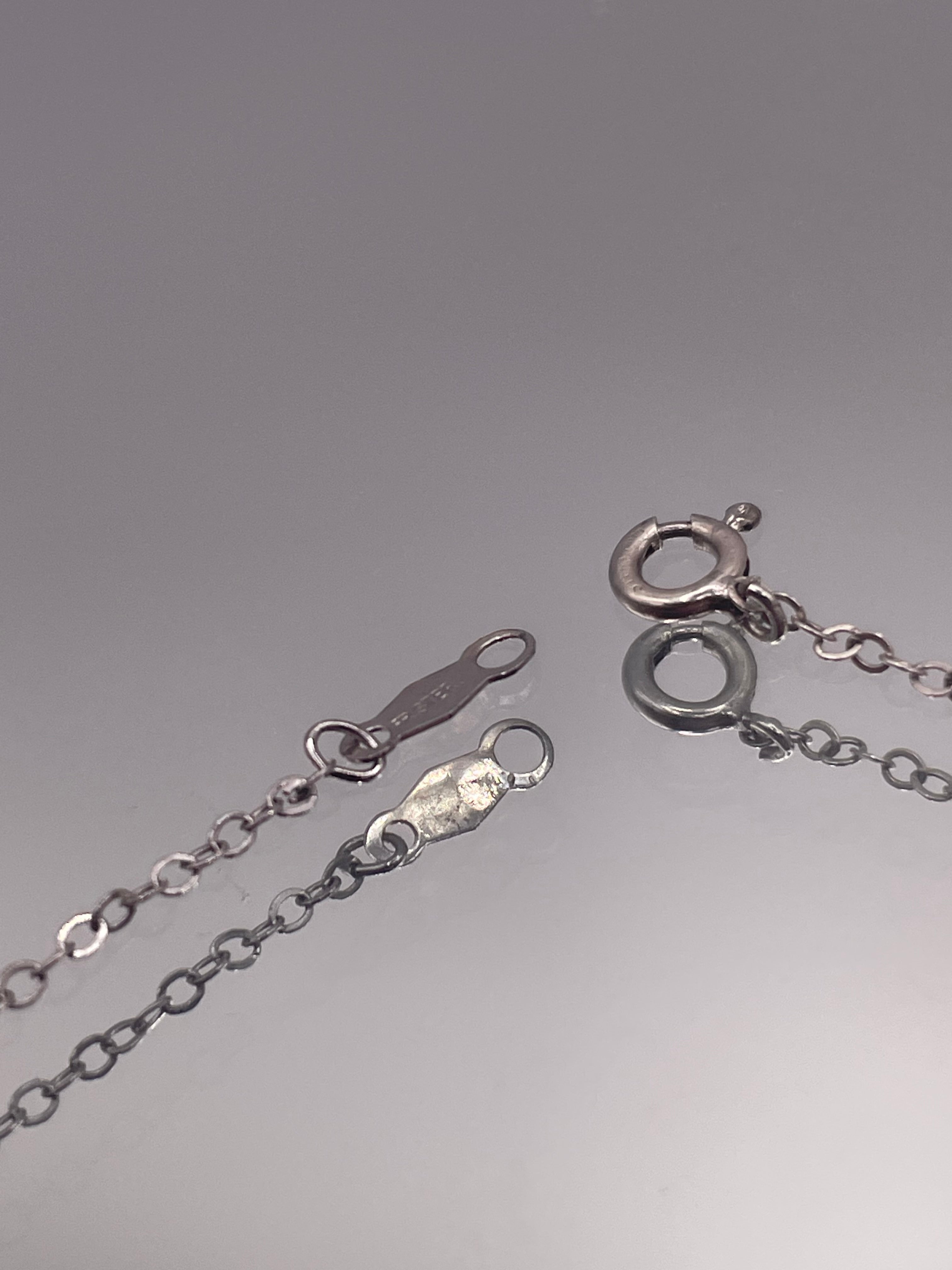 Sterling Silver Larimar Teardrop Necklace Delicate Chain