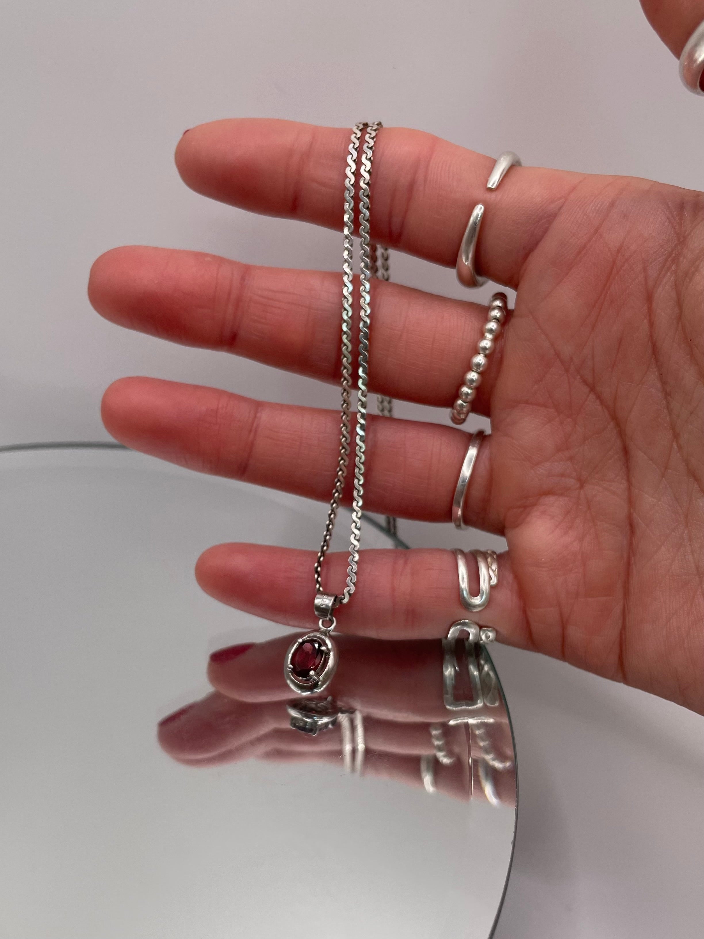 Solo Garnet Necklace