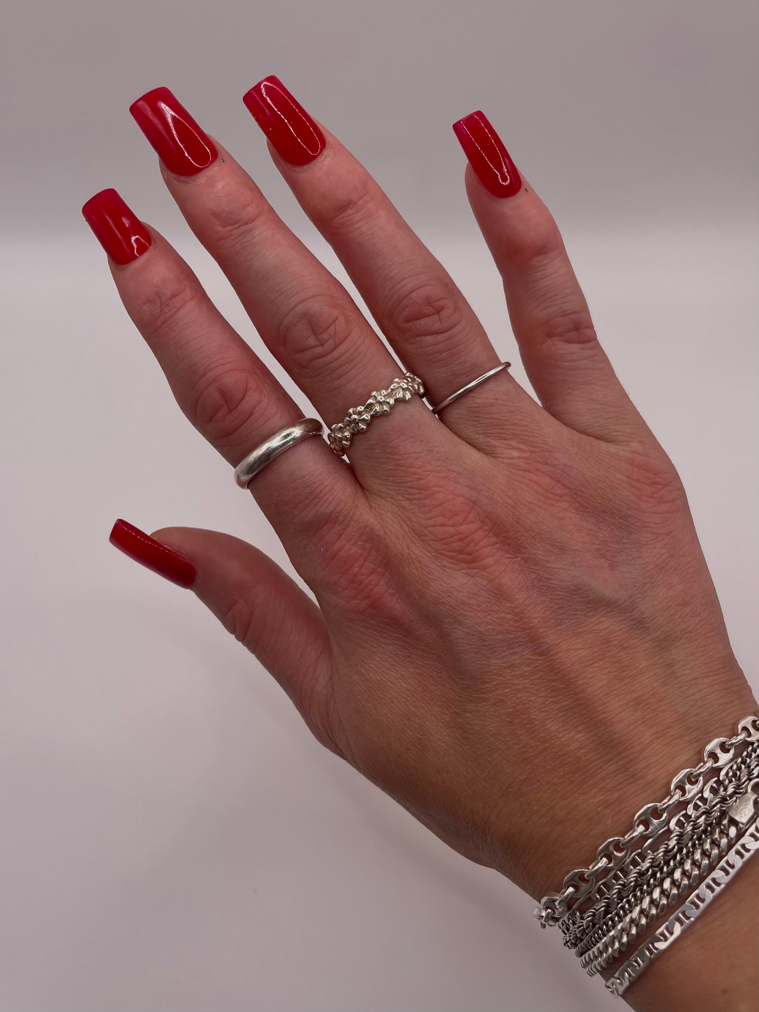 Sterling Silver Daisy Stacking Ring