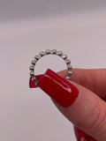 Sterling Silver Beaded Stacking Ring