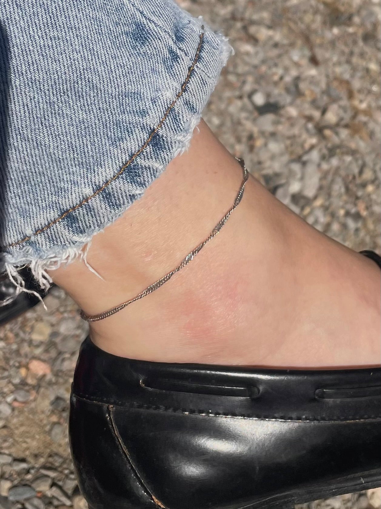 Small Twisted Chain Anklet