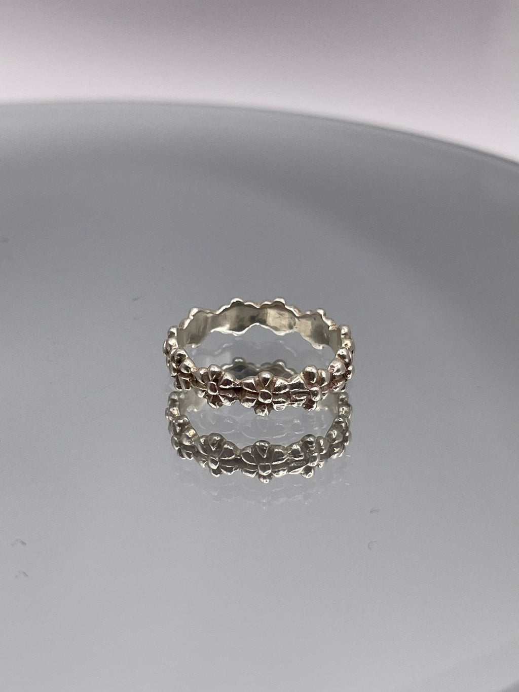 Sterling Silver Daisy Stacking Ring