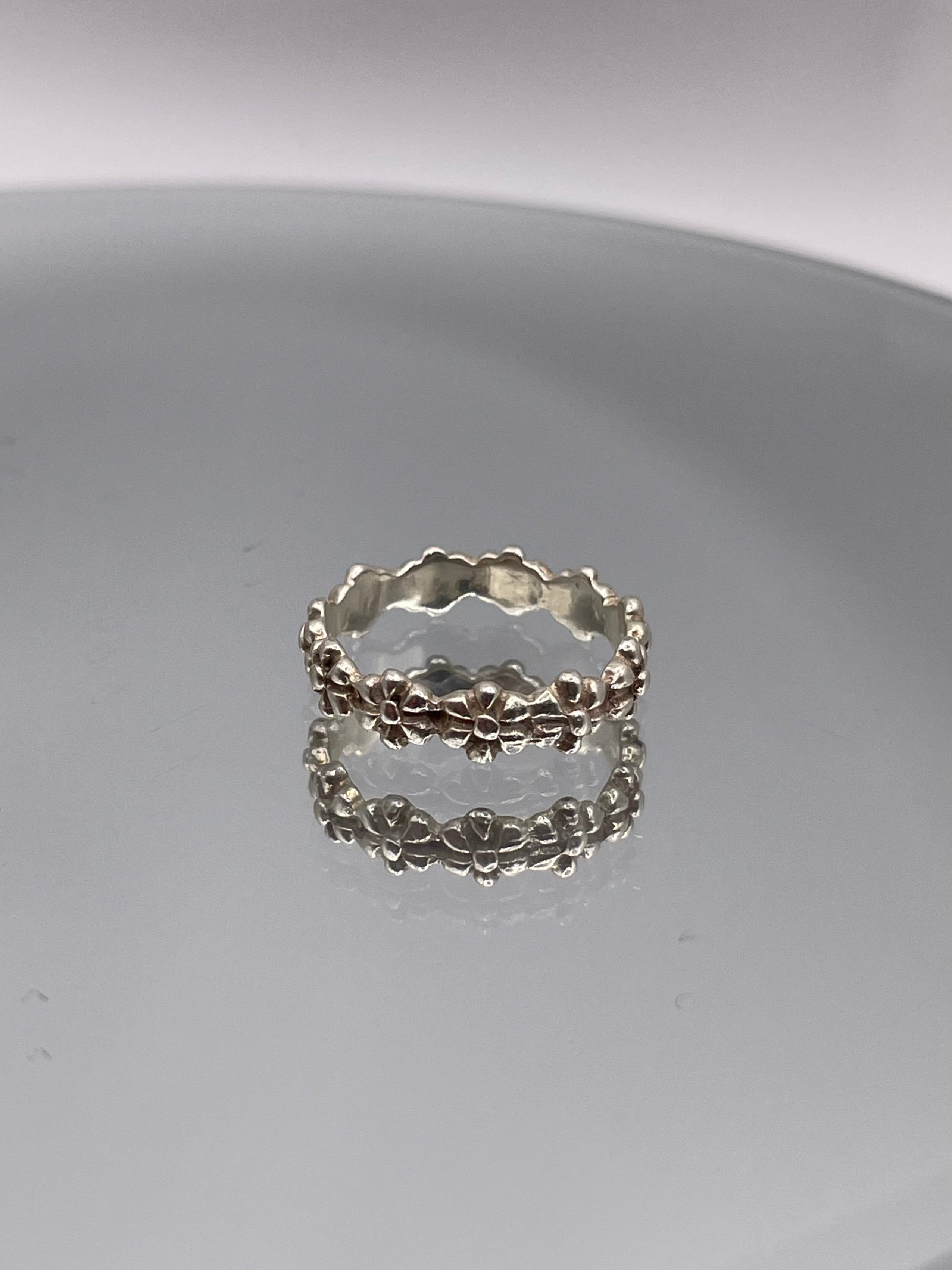 Sterling Silver Daisy Stacking Ring