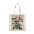 Tote Bag — Feminist Rose Canvas Tote (“the government isn’t feminist”)