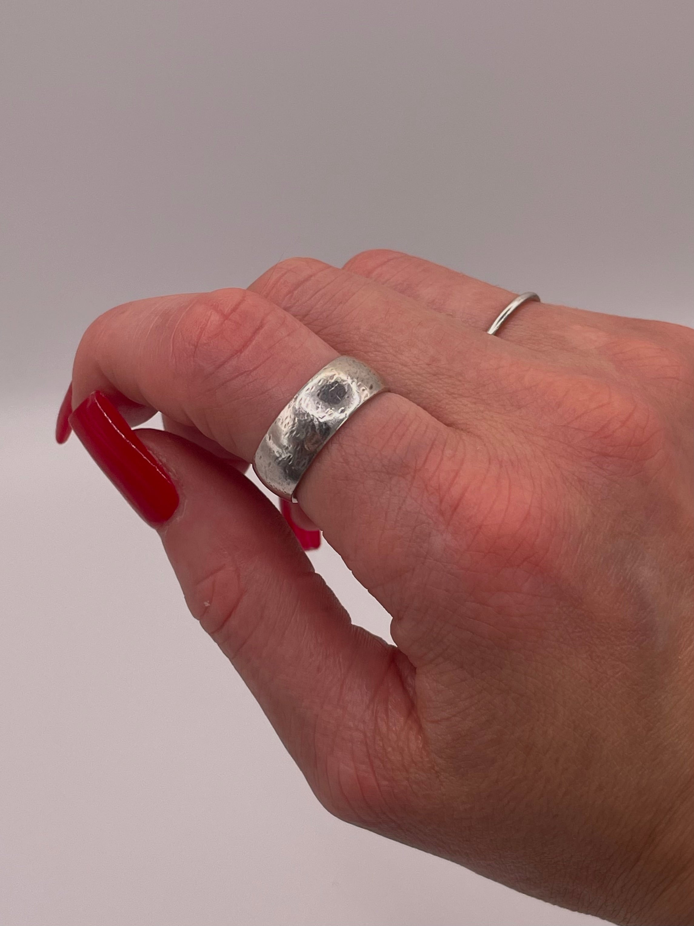 Wide Sterling Silver Band
