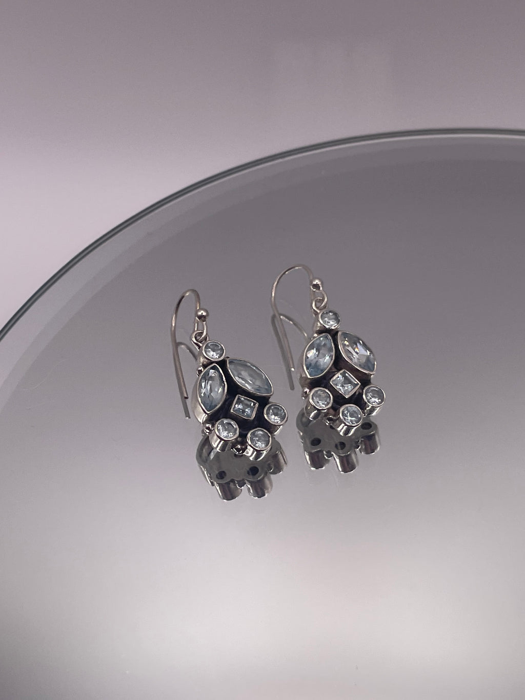 Topaz Cluster Drop Earrings