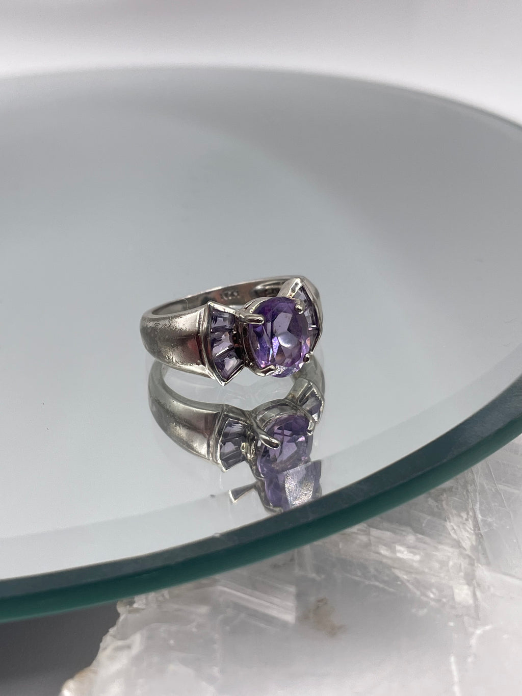 Sterling Silver Amethyst Statement Ring