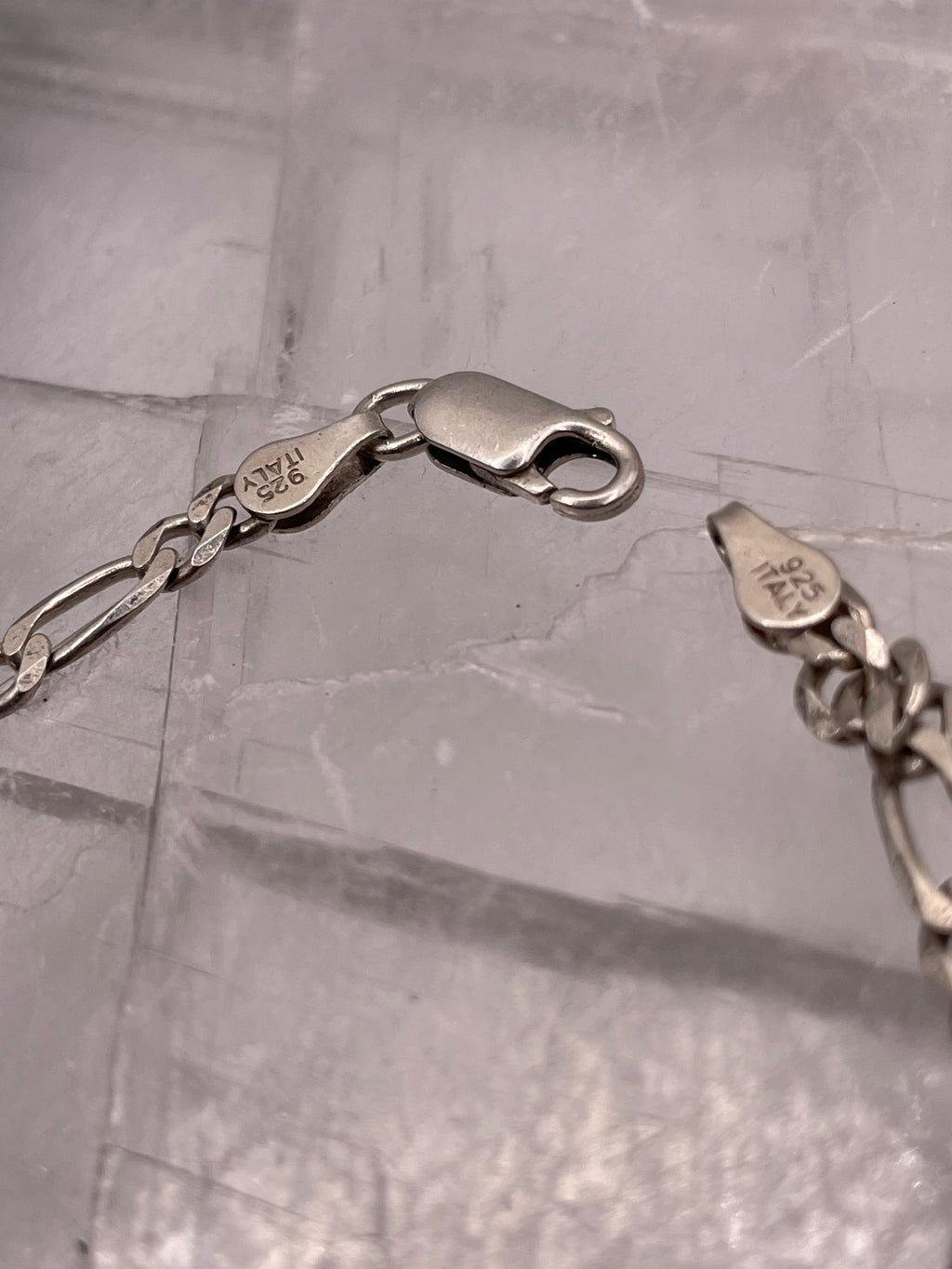 Italian Silver Figaro Classic Chain Bracelet