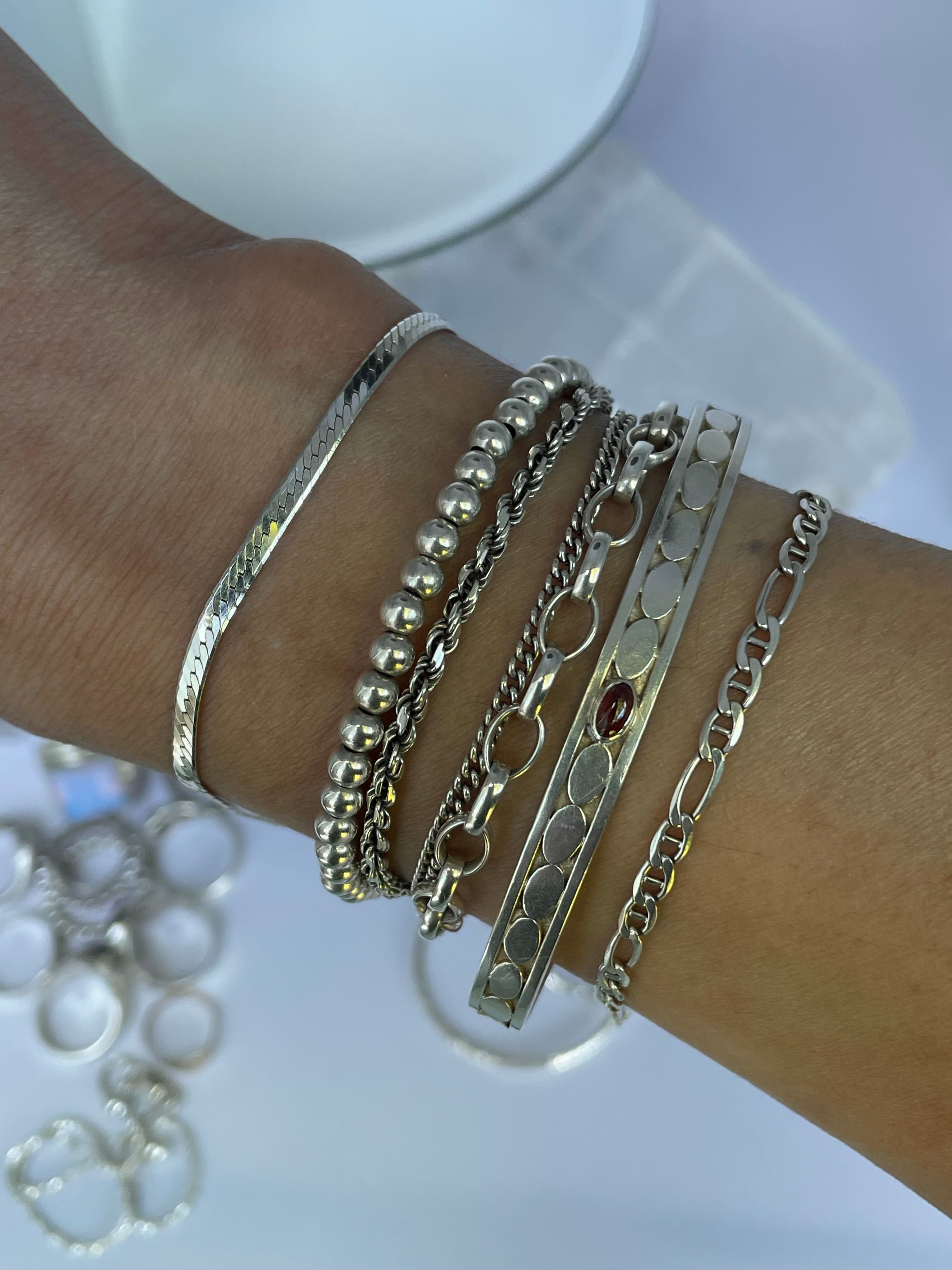 Vintage Sterling Silver Chain Bracelet