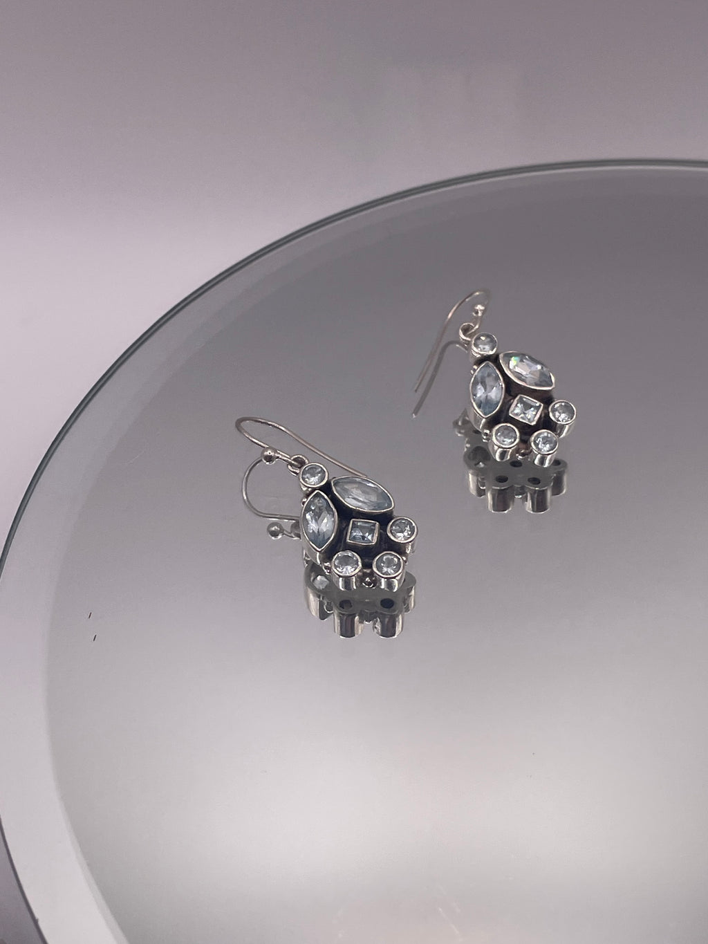 Topaz Cluster Drop Earrings