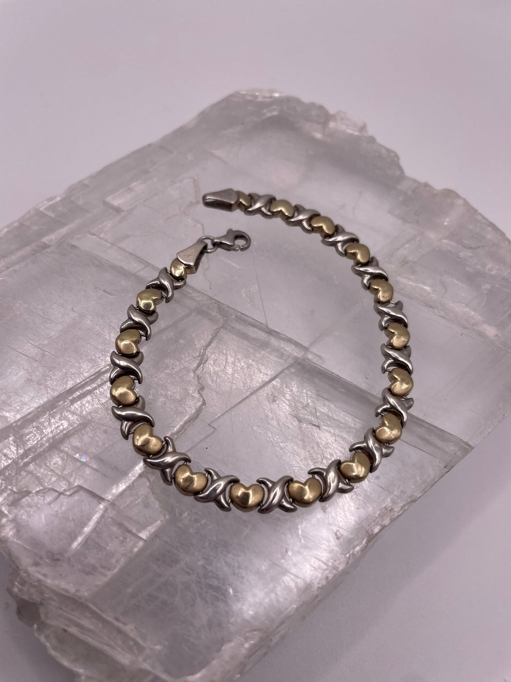 Silver & Gold XOXO MOM Bracelet