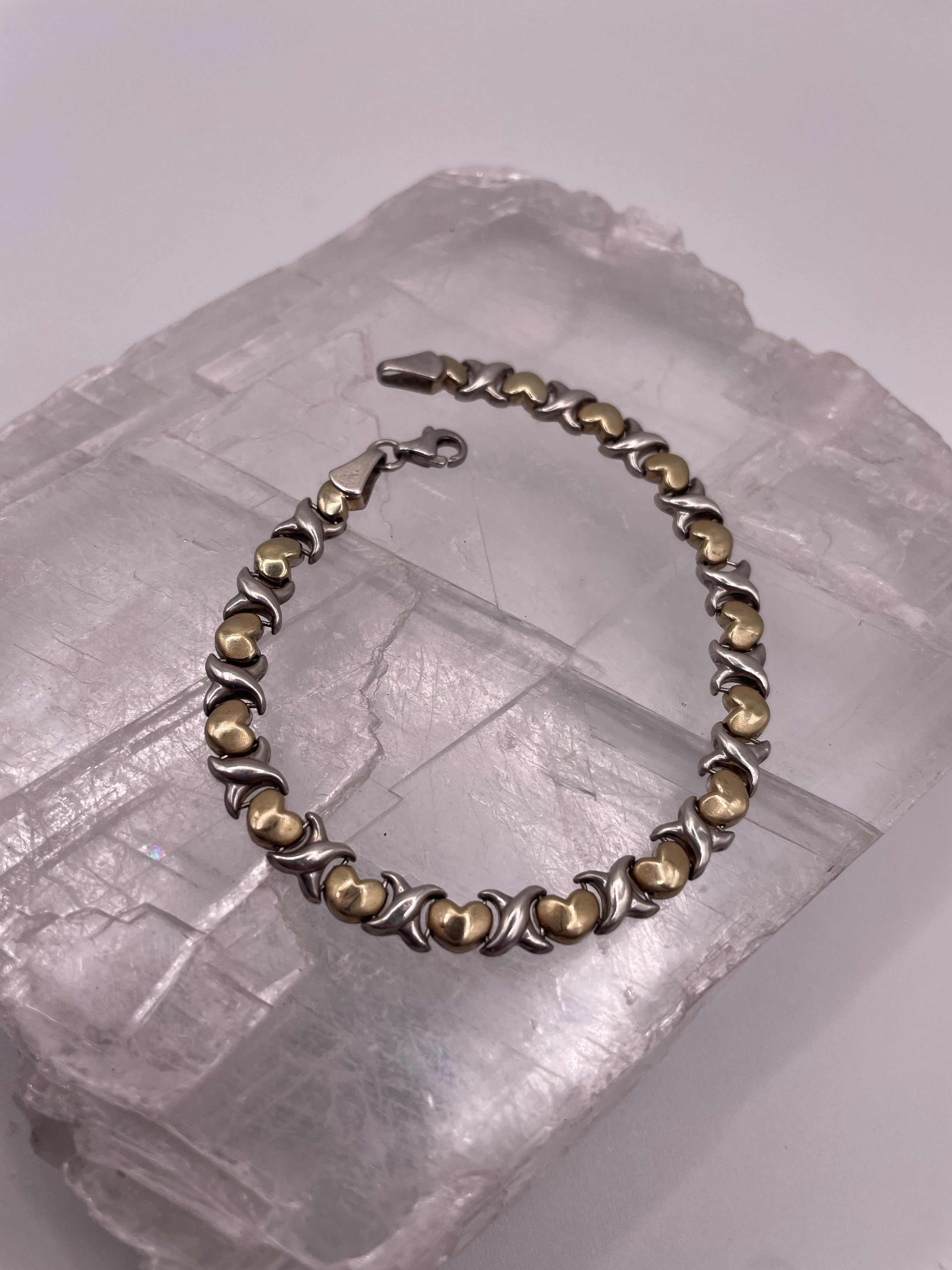 Silver & Gold XOXO MOM Bracelet