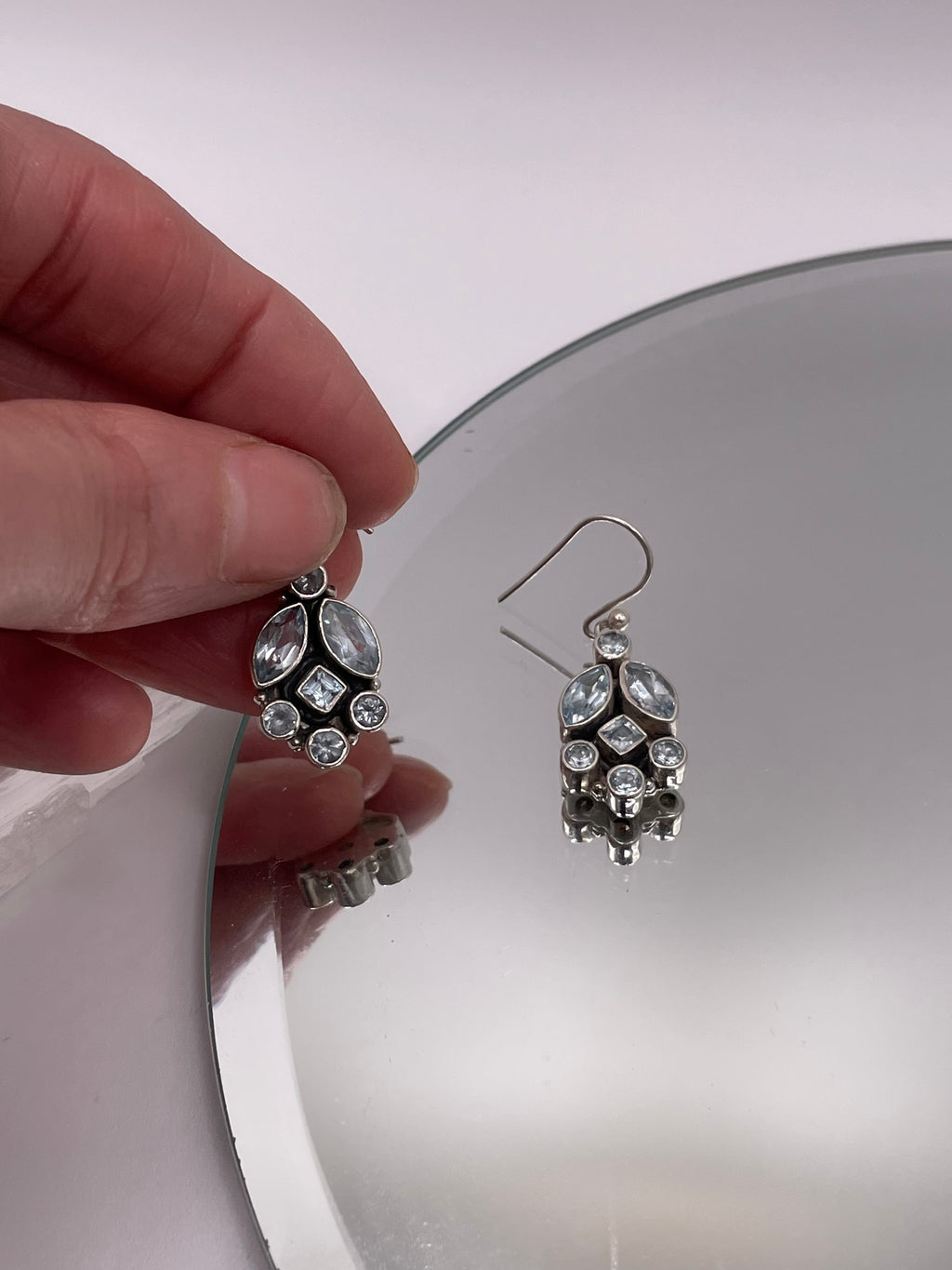 Topaz Cluster Drop Earrings