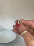 Cross My Heart Diamond Stud Earrings