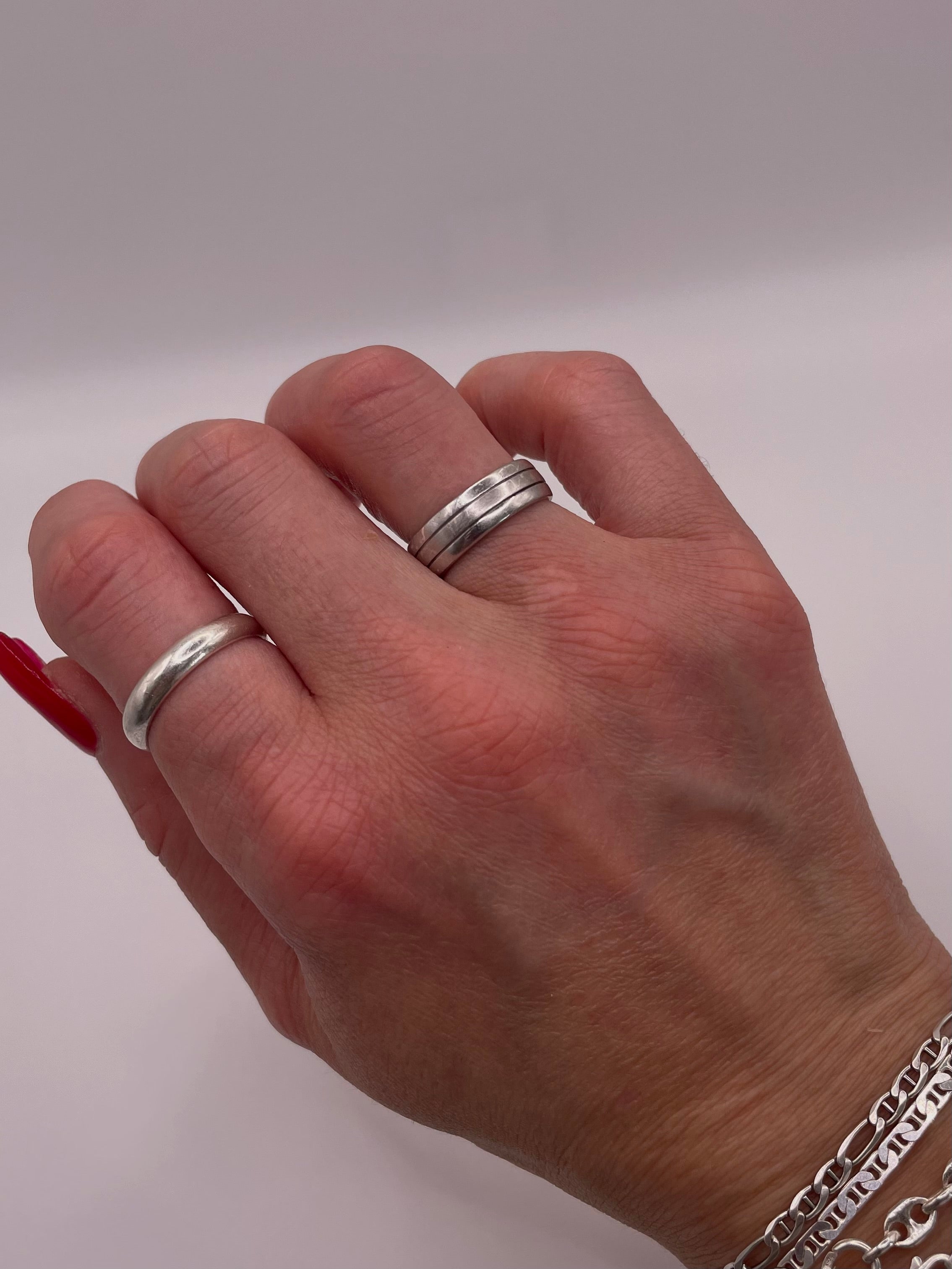 Sterling Silver Triple Band Minimal Stacking Ring