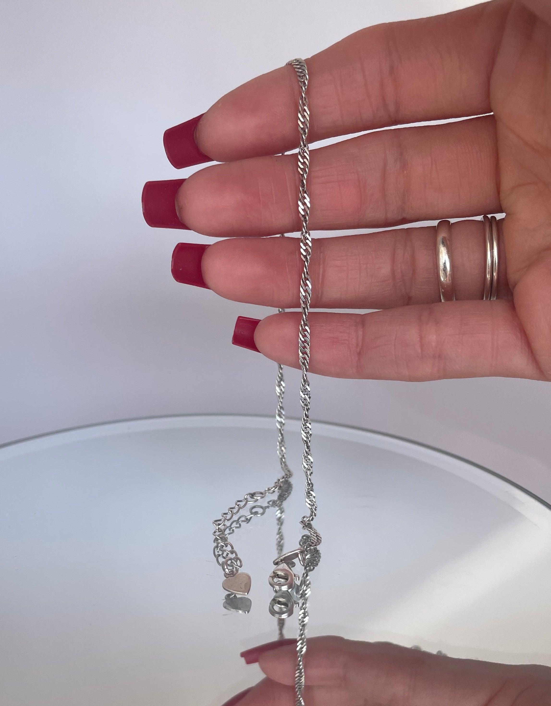 Large Twisted Chain Anklet