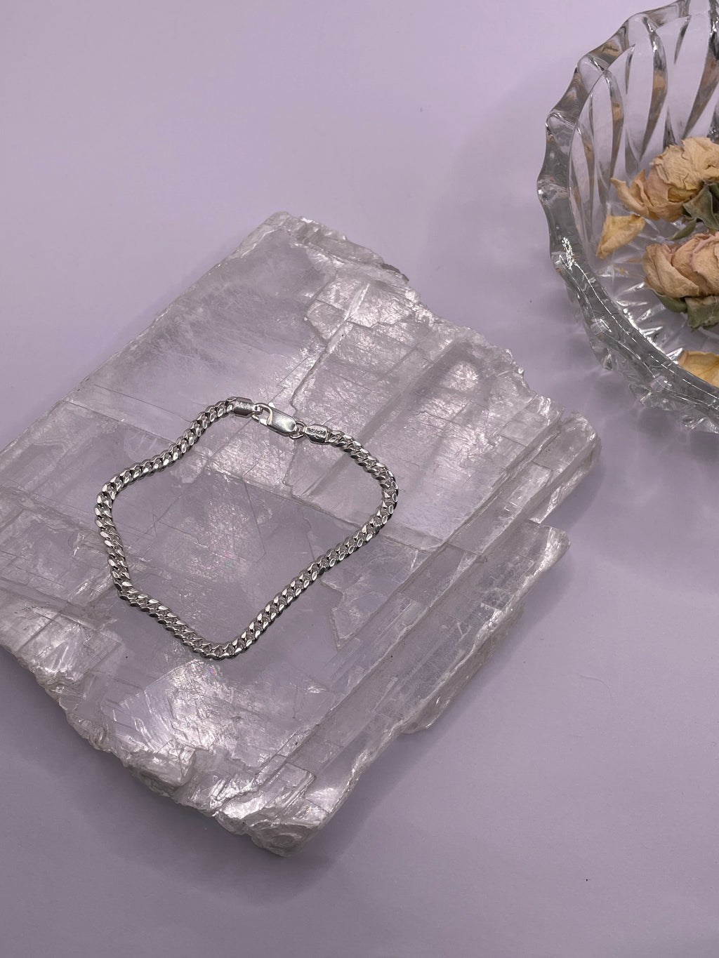 Italian Silver Curb Chain Bracelet