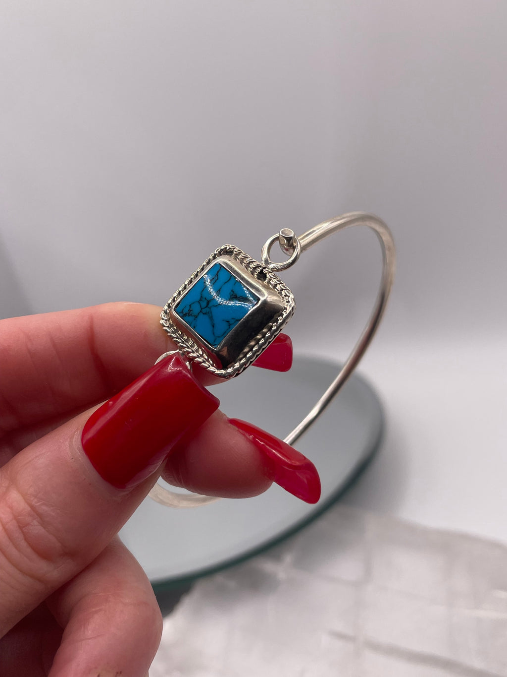 Sterling Silver Turquoise Bangle Bracelet
