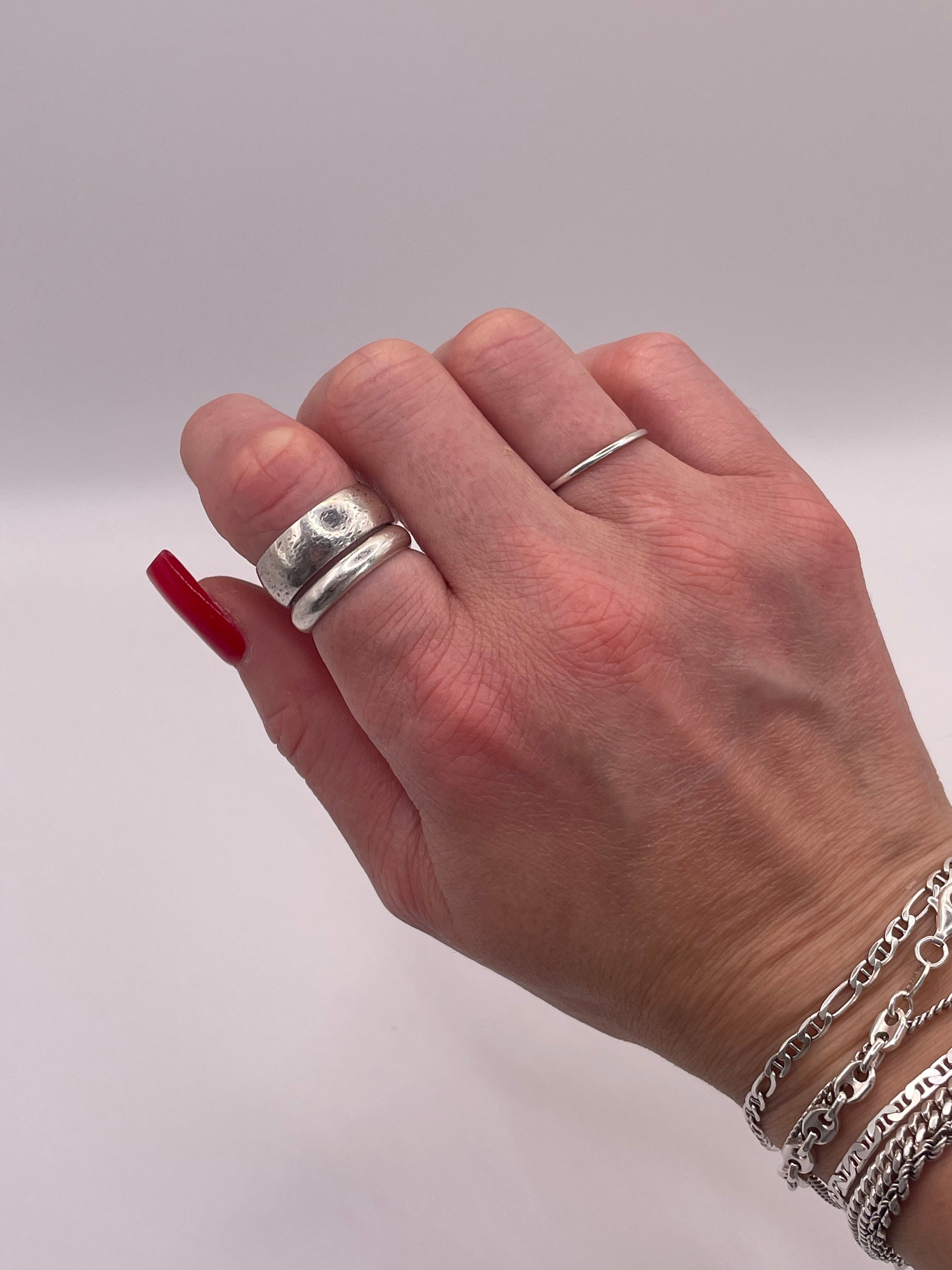 Wide Sterling Silver Band
