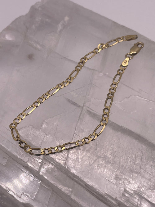 Gold Plated Sterling Silver Figaro Chain Bracelet