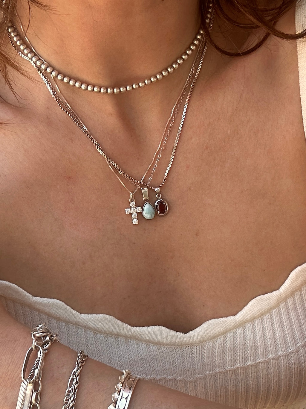 Solo Garnet Necklace