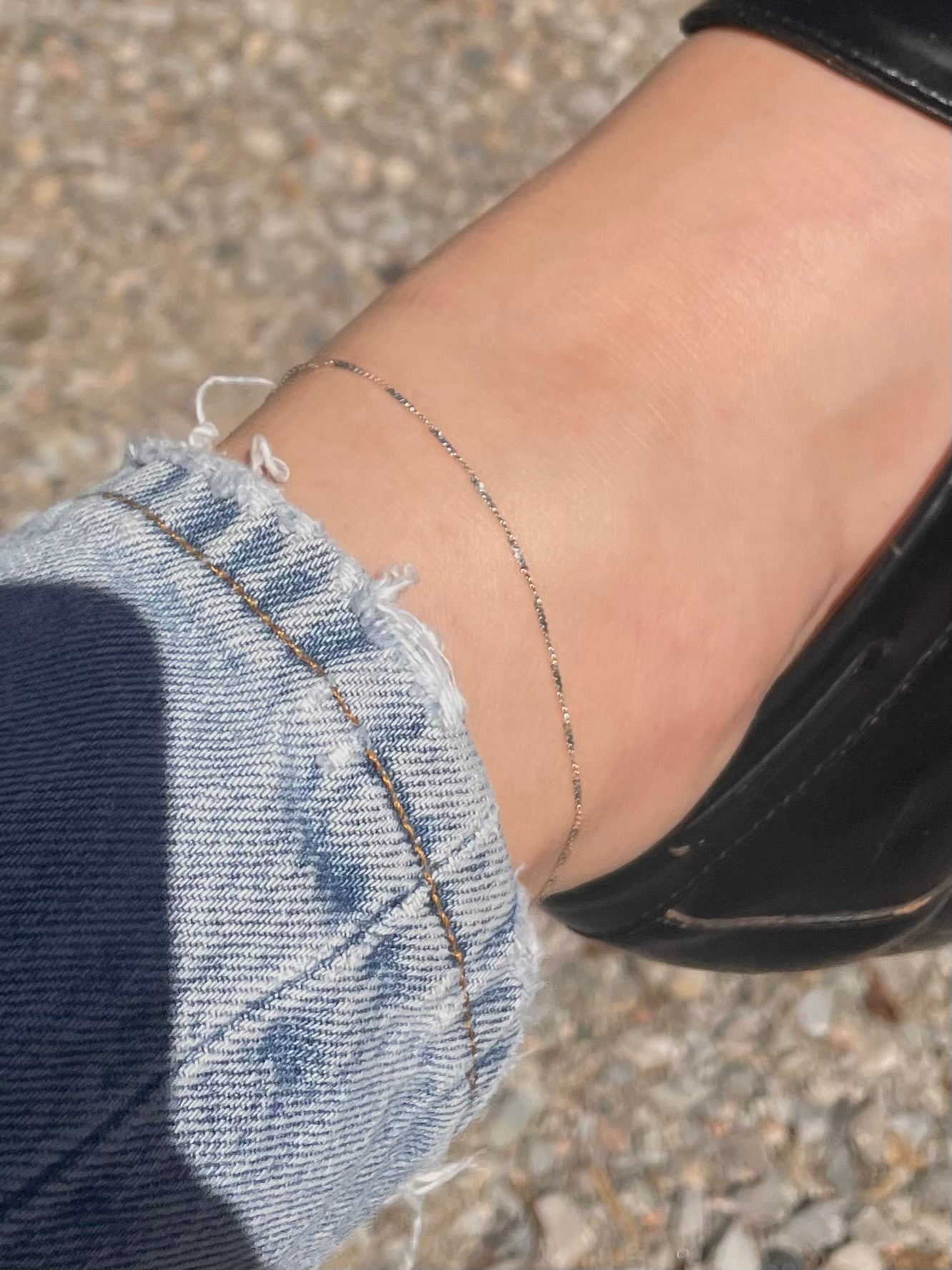 Vintage Sterling Silver S Chain Anklet
