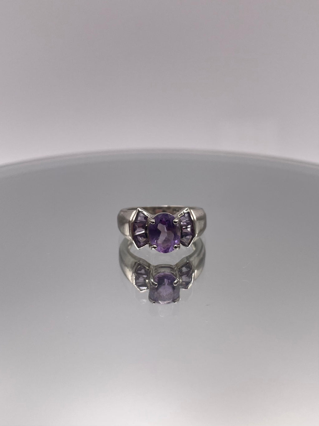 Sterling Silver Amethyst Statement Ring