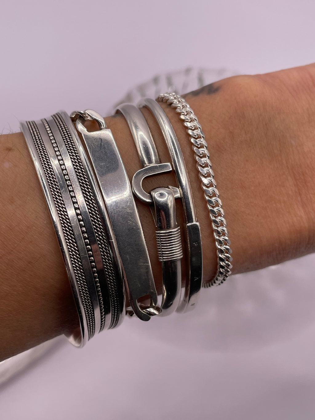 Italian Silver Curb Chain Bracelet