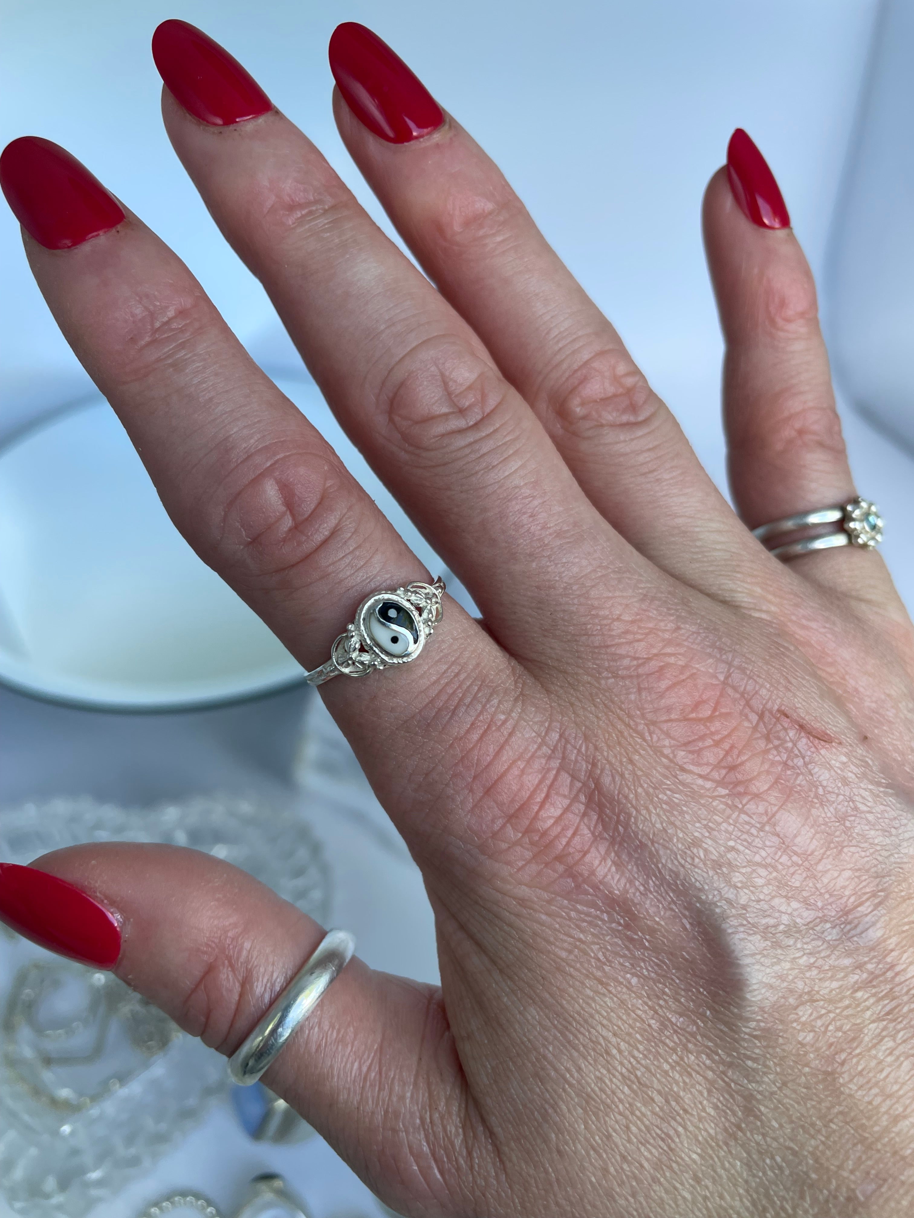Sterling Silver Yin Yang Ring